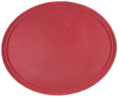 Поднос прорезиненный овальный 680х45 мм бордовый [2700CT Dark red] 69117 - фото 5478773