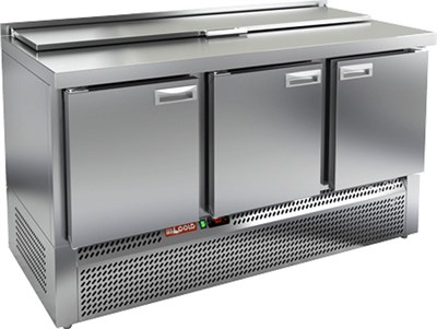 Стол охлаждаемый для салатов SLE1-111GN с крышкой 69715 - фото 5479721