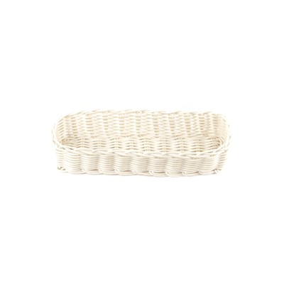 Корзинка пластиковая для столовых приборов 270х90х55 мм белая [White 3531, KT3049] 70855 - фото 5481454