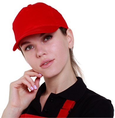 Бейсболка красная 70943 - фото 5481599
