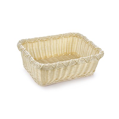 Корзинка пластиковая  380х280х130 мм бежевая [Beige 5133E] 75411 - фото 5490483