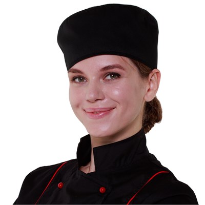 Шапочка повара «Таблетка» чёрная [00400] 75712 - фото 5490962
