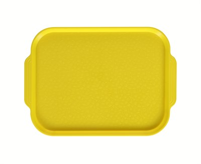 Поднос столовый 450х355 мм с ручками желтый 78495 - фото 5495422