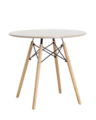 Стол обеденный «Eames D-800 мм, 4 ножки Бежевый» обеденный нераздвижной 80422 - фото 5498446