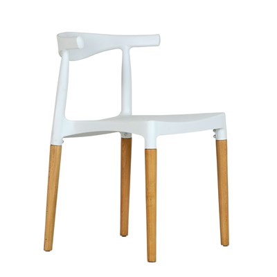 Стул Barneo N-219 Elbow интерьерный кухонный белый (95427) 84935 - фото 5505488