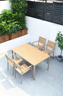 Комплект мебели (4+1) 120 (алюминиевый каркас) 91769 - фото 5516553