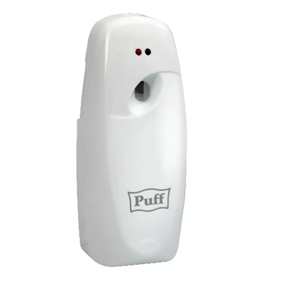 Освежитель воздуха автоматический puff-6110, белый, флакон EUR0 300 мл или 250 мл, 9х10х22 см  (1402.107) 92530 - фото 5517714