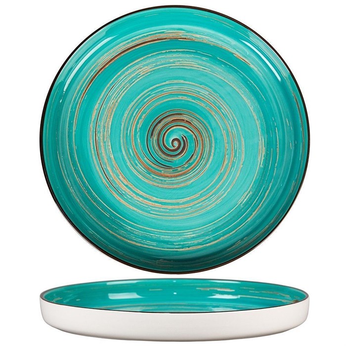 Тарелка с бортом Texture Light Cyan Circular 28 см, h 3,1 см, P.L. Proff Cuisine 11720 - фото 5544