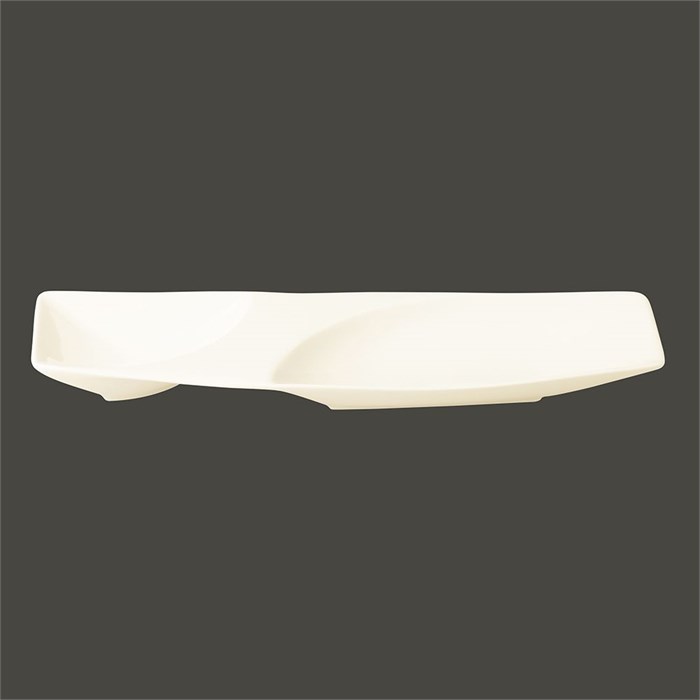 Тарелка RAK Porcelain Mazza прямоугольная, 2 секции, 32*10 см 1576 - фото 616