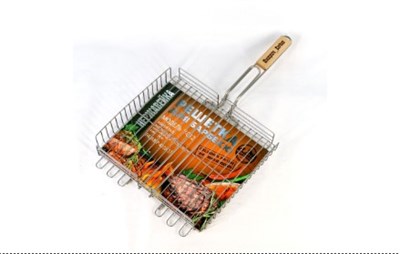 Решетка барбекю: У-012
Размер: 41х37 см
Толщина прутка 6 мм и 3 мм
Сталь: нержавейка AISI304
Ручка: дерево Бук
Производство: Россия, ИП Рогозин Д. Л. S-894