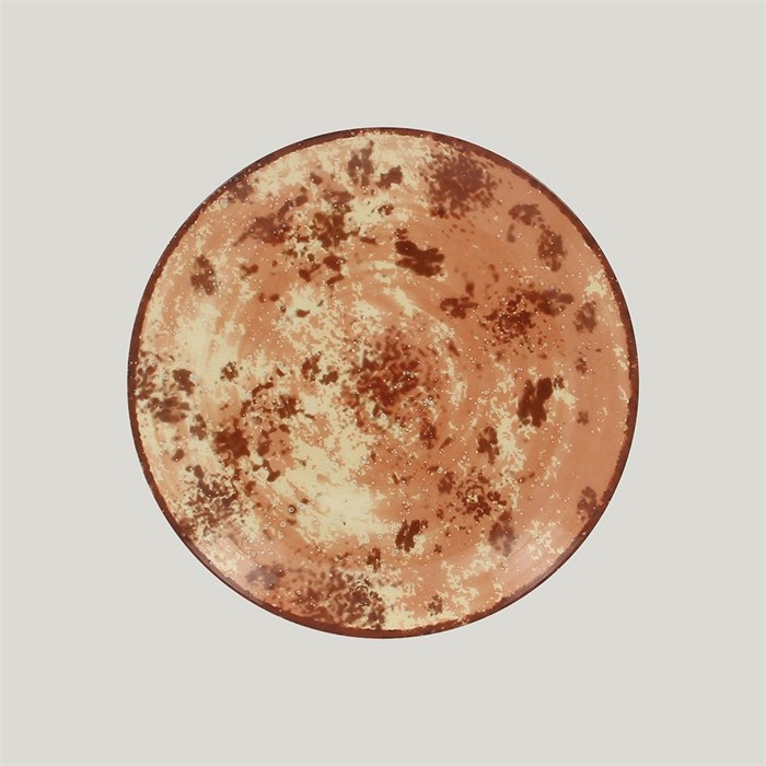 Тарелка RAK Porcelain Peppery круглая плоская 21 см, красный цвет 1695 - фото 673