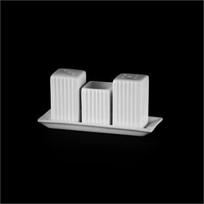 НАБОР для специй 3пр. Chan Wave Quadro" [ivory LQ-QSP0002/2, LQ-QX0004]" фк0328