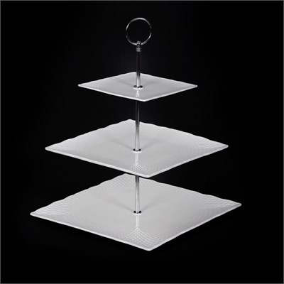 ЭТАЖЕРКА 3-х ярусная 5,5/8,5"/10" 135/210/250мм "Sam&Squito Quadro" [106J 19-950096]" фк1306