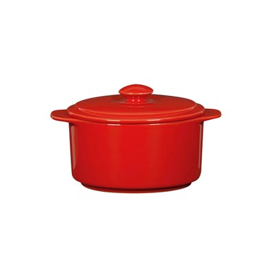 Горшок с крышкой «Corone» 300 мл красный [LQ-SK0038-R] фк0395/2