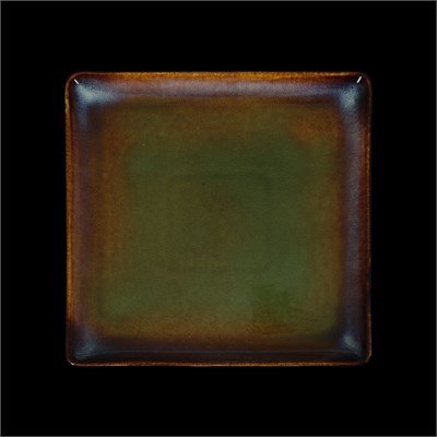 ТАРЕЛКА квадратная 9 232х232мм, синий+зеленый "Corone Verde" [HL497020]" фк0713