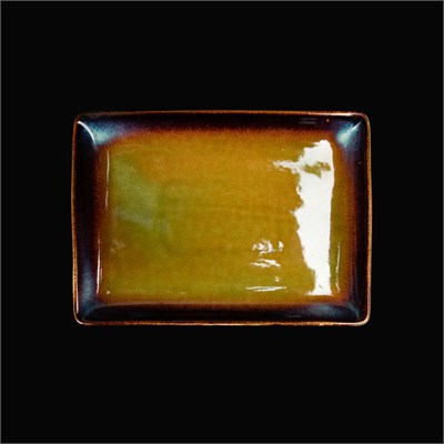 БЛЮДО прямоугольное 9х6,4" 228х162мм, синий+зеленый "Corone Verde" [HL497040]" фк0715