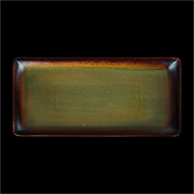 БЛЮДО прямоугольное 13,4х6,4" 340х162мм, синий+зеленый "Corone Verde" [HL497050]" фк0716