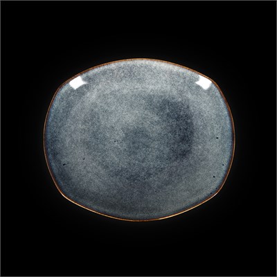 ТАРЕЛКА овальная 10х9" 257х225мм, синий "Corone Celeste" [HL900770]" фк0823