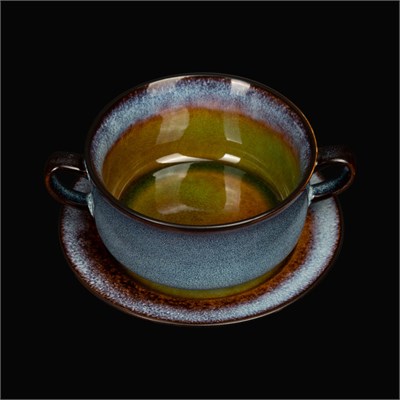 БУЛЬОННАЯ ПАРА 400мл, синий+зеленый Corone Verde" [HL935880+HL935890]" фк0726