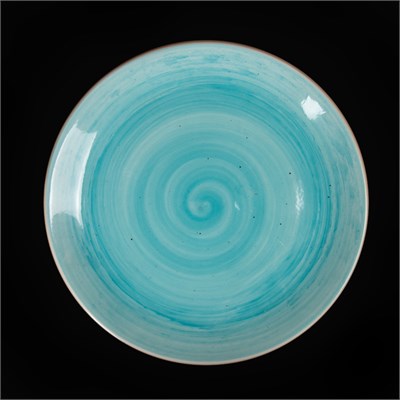 Тарелка мелкая 255 мм голубая «Corone Natura» [HL908140C] фк0925