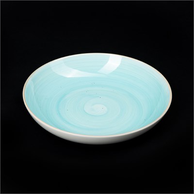 Тарелка глубокая без бортов 205 мм голубая «Corone Natura» [HL943350C] фк0929