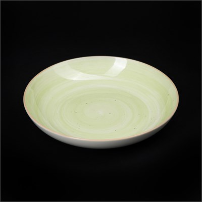 Тарелка глубокая без бортов 205 мм зеленая «Corone Natura» [HL943350E] фк0941