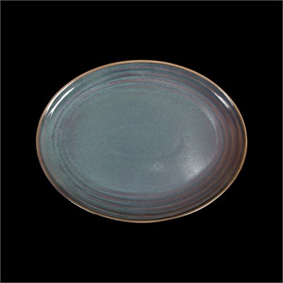 Блюдо овальное 10,75 270х210 мм, сине-коричневый «Corone Terra»" фк1511