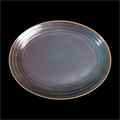 Блюдо овальное 13 330х255 мм, сине-коричневый «Corone Terra»" фк1510