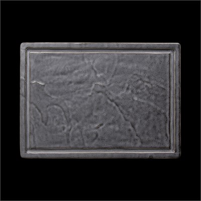 Блюдо прямоугольное плоское 13х9,5" 335х240 мм, серый «Corone Urbano»" фк1573