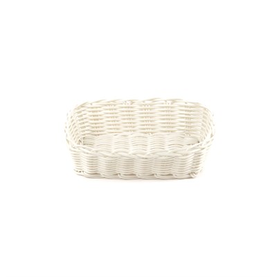 Корзинка пластиковая 210х145х60 мм белая [White 3528, KT3053] кт249