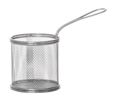 Корзинка для картофеля фри с ручкой 90х90 мм [QL089-03] кт134