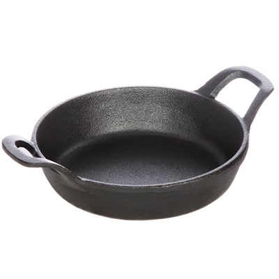 Сковорода чугунная 160/37 с двумя ручками порционная Luxstahl [CIPR6250] кт1190