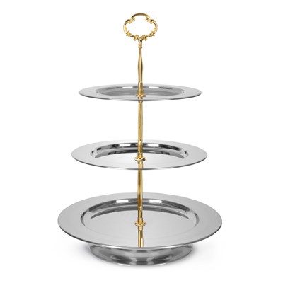 Этажерка 3-х ярусная 360 мм нержавеющая сталь [RGS-PC108-Y3] кт2901