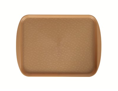 Поднос столовый 415х305 мм с ручками золотой мки087