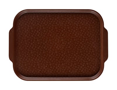 Поднос столовый 450х355 мм с ручками темно-коричневый мки027