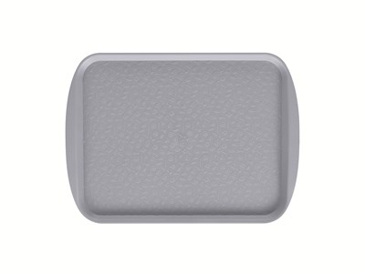 Поднос столовый 415х305 мм с ручками светло-серый мки078