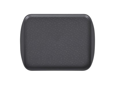 Поднос столовый 415х305 мм с ручками серый мки127