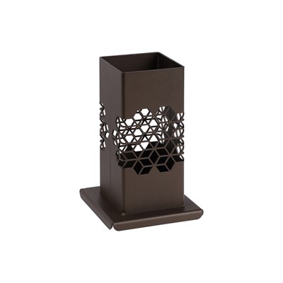 Подставка-стакан д/стол. приборов Квадрат 10х10 см, h=16 см бронза Luxstahl мки360/2