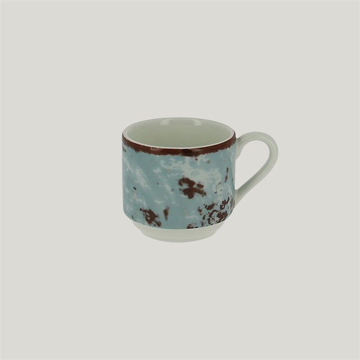 Чашка для эспрессо RAK Porcelain Peppery 90 мл штабелируемая, голубой цвет 1707 - фото 682