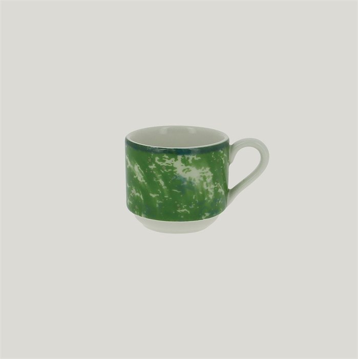 Чашка для эспрессо RAK Porcelain Peppery 90 мл штабелируемая, зеленый цвет 1708 - фото 683