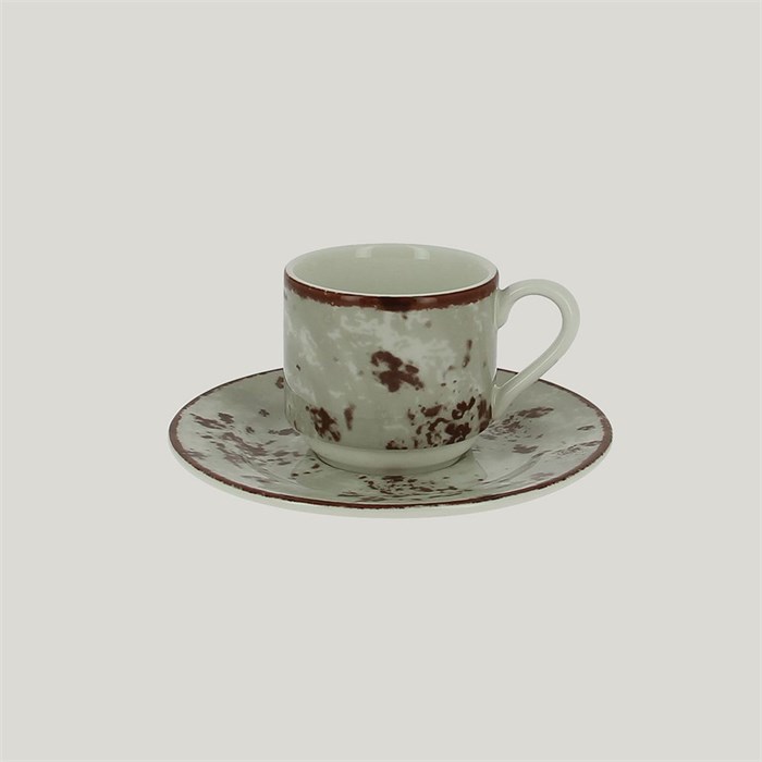 Блюдце RAK Porcelain Peppery для чашки 13 см, h 1,7 см, серый цвет 1715 - фото 689