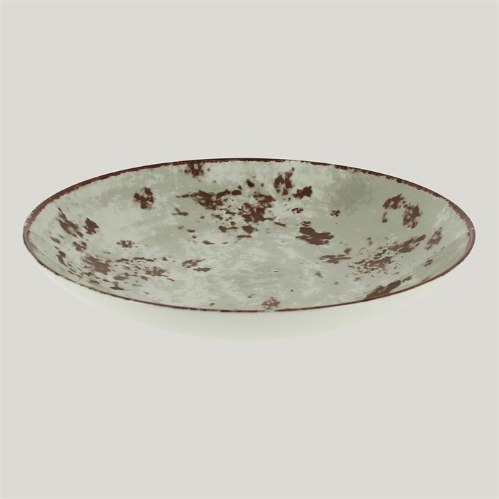 Тарелка RAK Porcelain Peppery Coupe круглая глубокая 1,9 л, d 30 см, серый цвет 1720 - фото 693