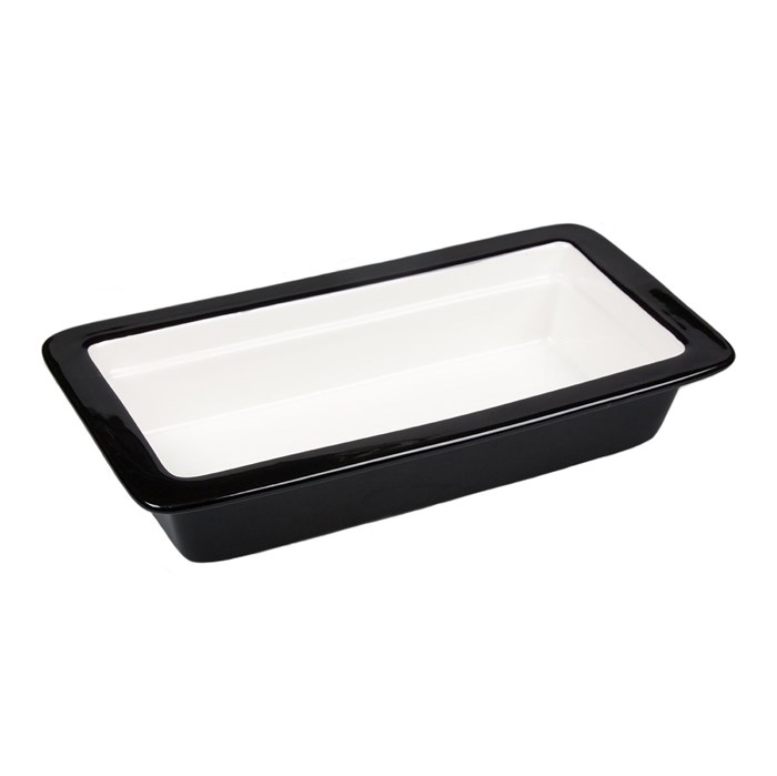 Гастроемкость 1/3-65 (32,5*17,6*6,5 см), черный борт, фарфор, P.L. Proff Cuisine 16079 - фото 7320