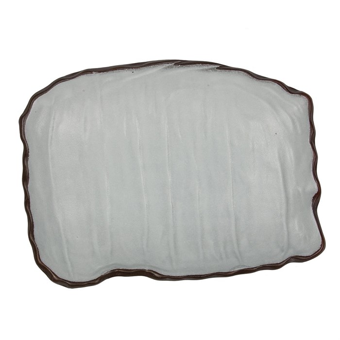 Блюдо/салатник 450мл, 26*20cм, h=4.3cм,серия "White Matt Taiga"  P.L. 16606 - фото 7575