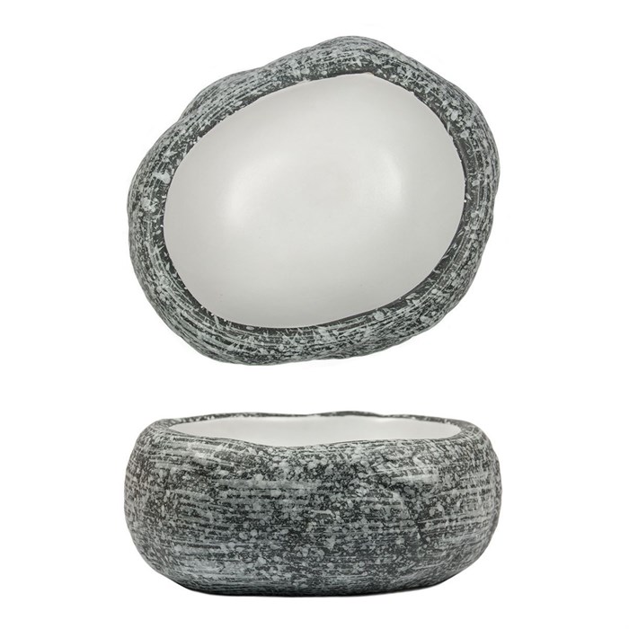 Блюдо/салатник 600мл.22,5*18,5cм, h=9,5cм,серия "White Matt Taiga"  P.L. 16615 - фото 7584