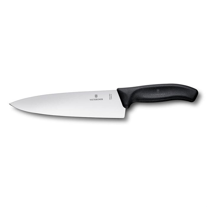 Нож разделочный, 20см широкое лезвие черный ,Victorinox в блистере 16942 - фото 7898