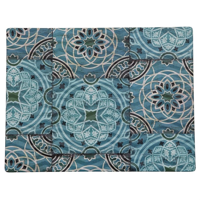 Блюдо,поднос GN 1/2 меламиновый 25*32.5см , Damask Blue, P.L. 17741 - фото 8058