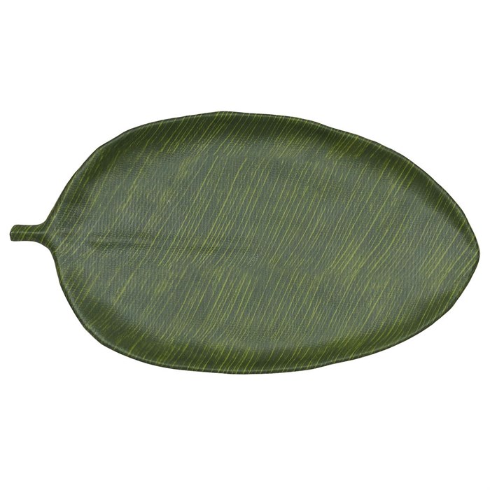 Блюдо,поднос меламиновый 46*25.4, h=2.8см  P.L. Green Banana Leaf 17756 - фото 8073