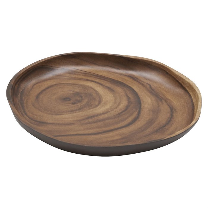 Блюдо,поднос меламиновый d=24.5см, d=3см, 500мл,  P.L.Аfrican wood 2 17773 - фото 8090