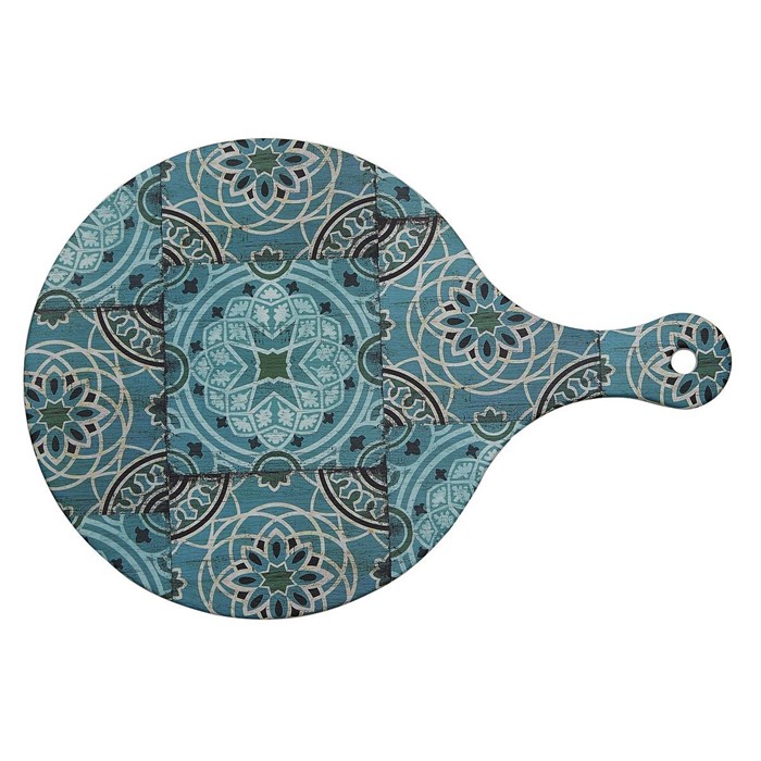 Блюдо,поднос меламиновый, 37*25 см ,Damask Blue, P.L. 17793 - фото 8110